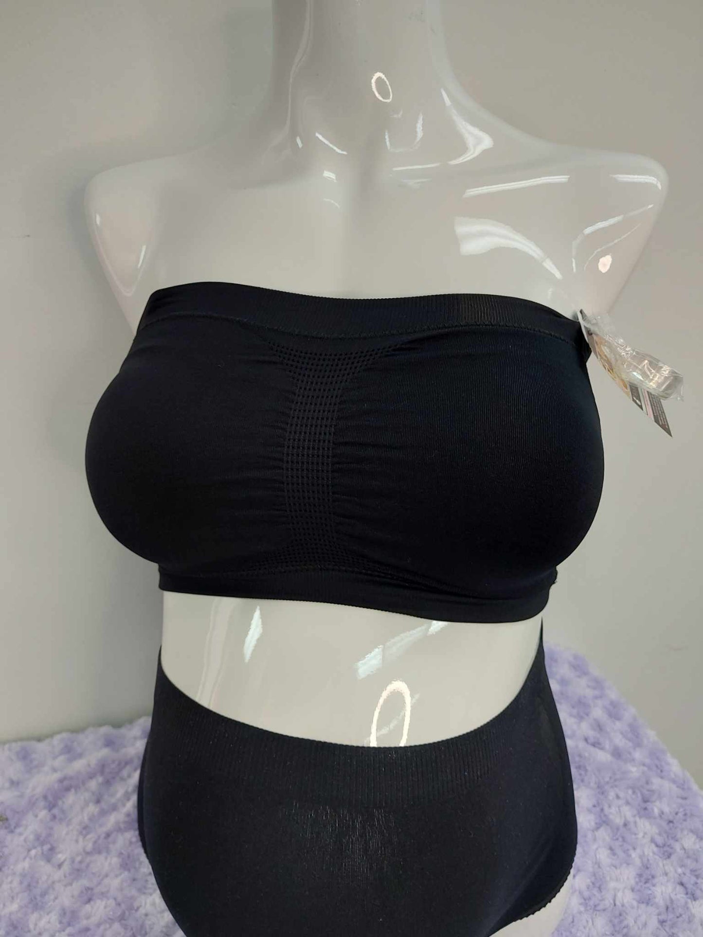 Soutien gorge bandeau bretelle amovible noir - La Leche League