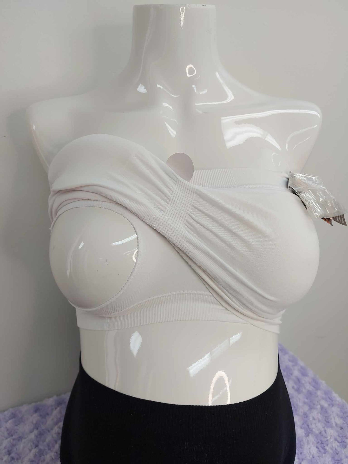 Soutien gorge bandeau bretelle amovible blanc - La Leche League