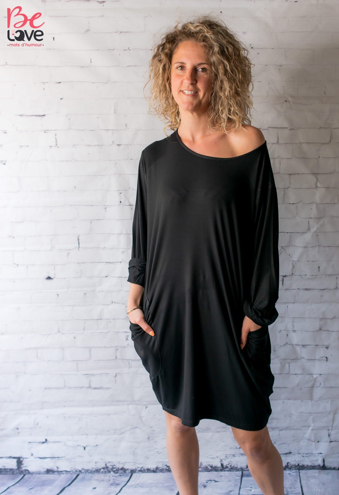 Robe maternité Laly noire - Belove