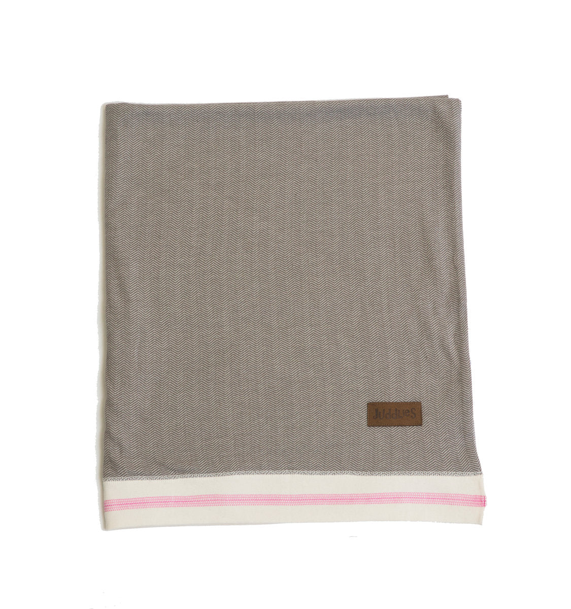 Couverture Juddlies Grise & Rose 74cm x 89cm