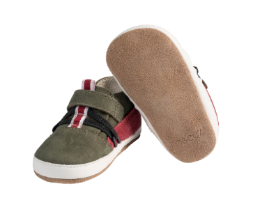 mini soulier à semelle souple Anthony olive -Robeez
