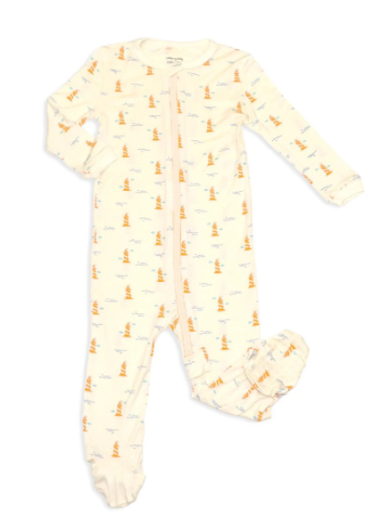 Pyjamas à pattes en bambou (Lightouse) - Silkberry Baby