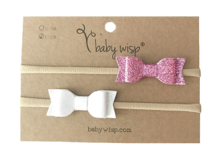 Ensemble de 2 bandeaux boucles en similicuir MIA -Babywisp