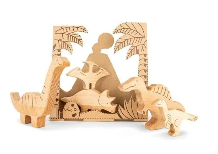 10 dinosaures en bois Bajosaurus - Bajo