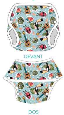 Couche-maillot évolutive tropical - Hopalo