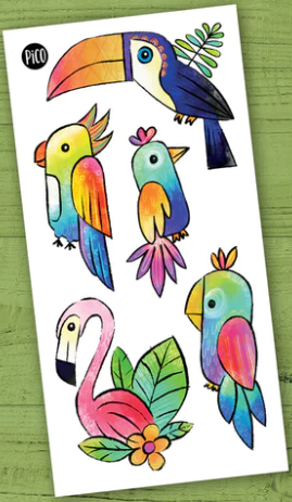 Miguel le toucan tatouage temporaire - Pico