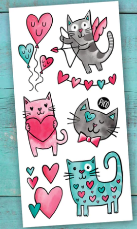 Les Chatmoureux tatouage temporaire - Pico