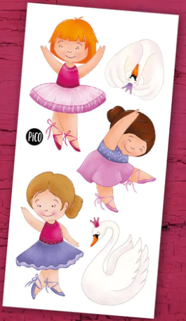 Les ballerines coquines tatouage temporaire - Pico