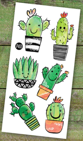 Les cactus coquins tatouage temporaire - Pico