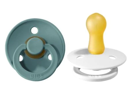 Suces BIBS original en latex tiffany/blanche ( 0-6mois, 6-18mois, 18mois +) - Bibs