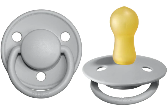 Suce Bibs DeLux gris pâle (latex) 0-6mois