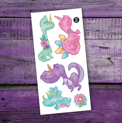 Les dinos-cornes tatouage temporaire - Pico