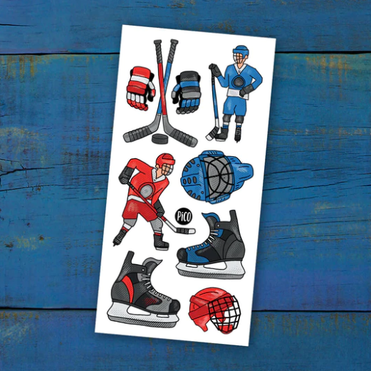 La folie du Hockey tatouage temporaire - Pico