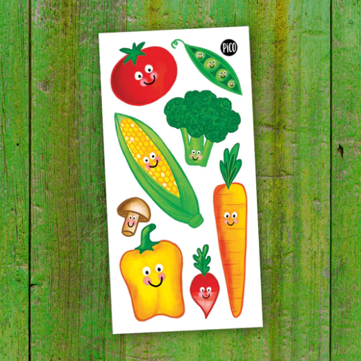 Les légumes sympathiques tatouage temporaire - Pico