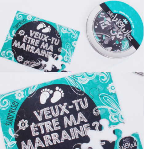 Belove - Boite WOW « Veux-tu être ma Marraine » casse tête