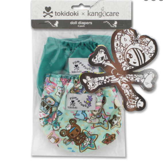 Ensemble de couches pour poupée Rumparooz - TokiTreats+Peacock