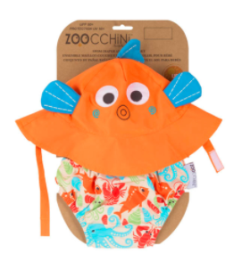 Ensemble chapeau et couche de piscine POISSON ORANGE - Zoochini