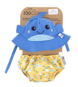Ensemble chapeau et couche de piscine BALEINE - Zoochini
