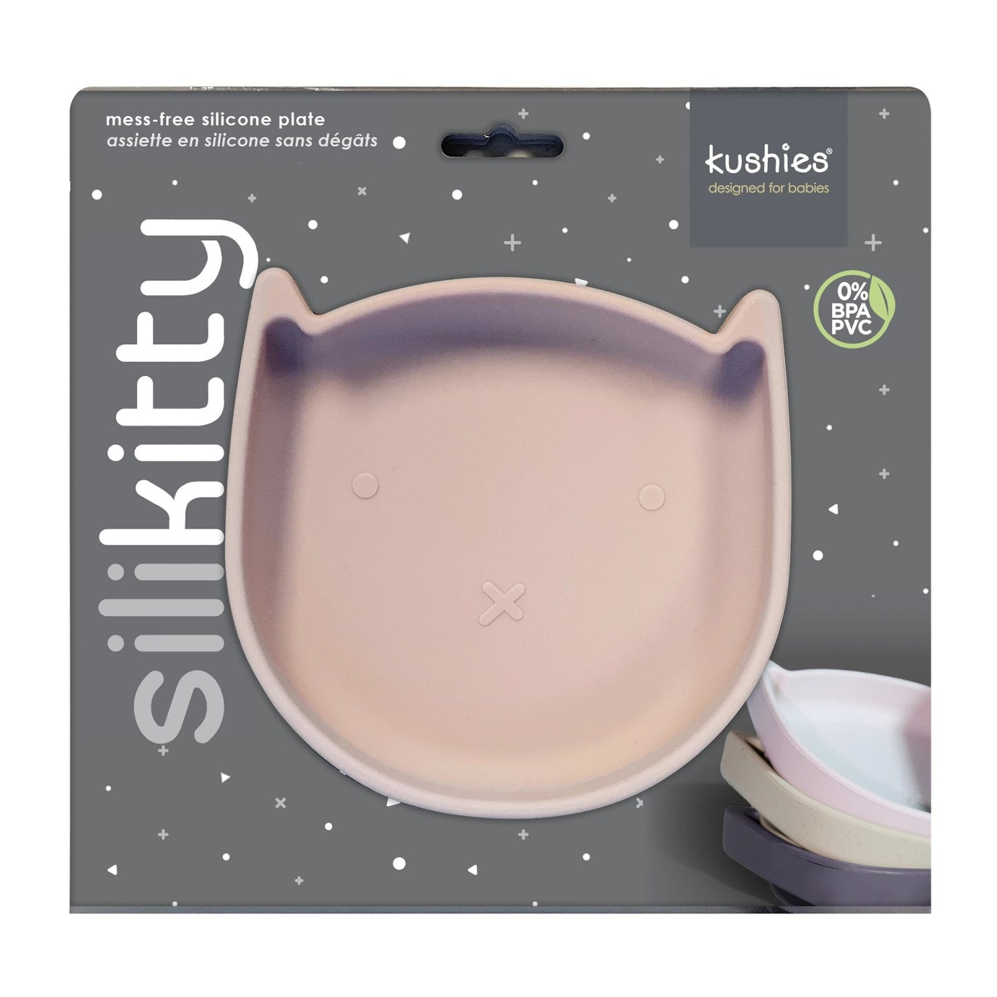 Kushies - Silikity Assiette en silicone sans dégats