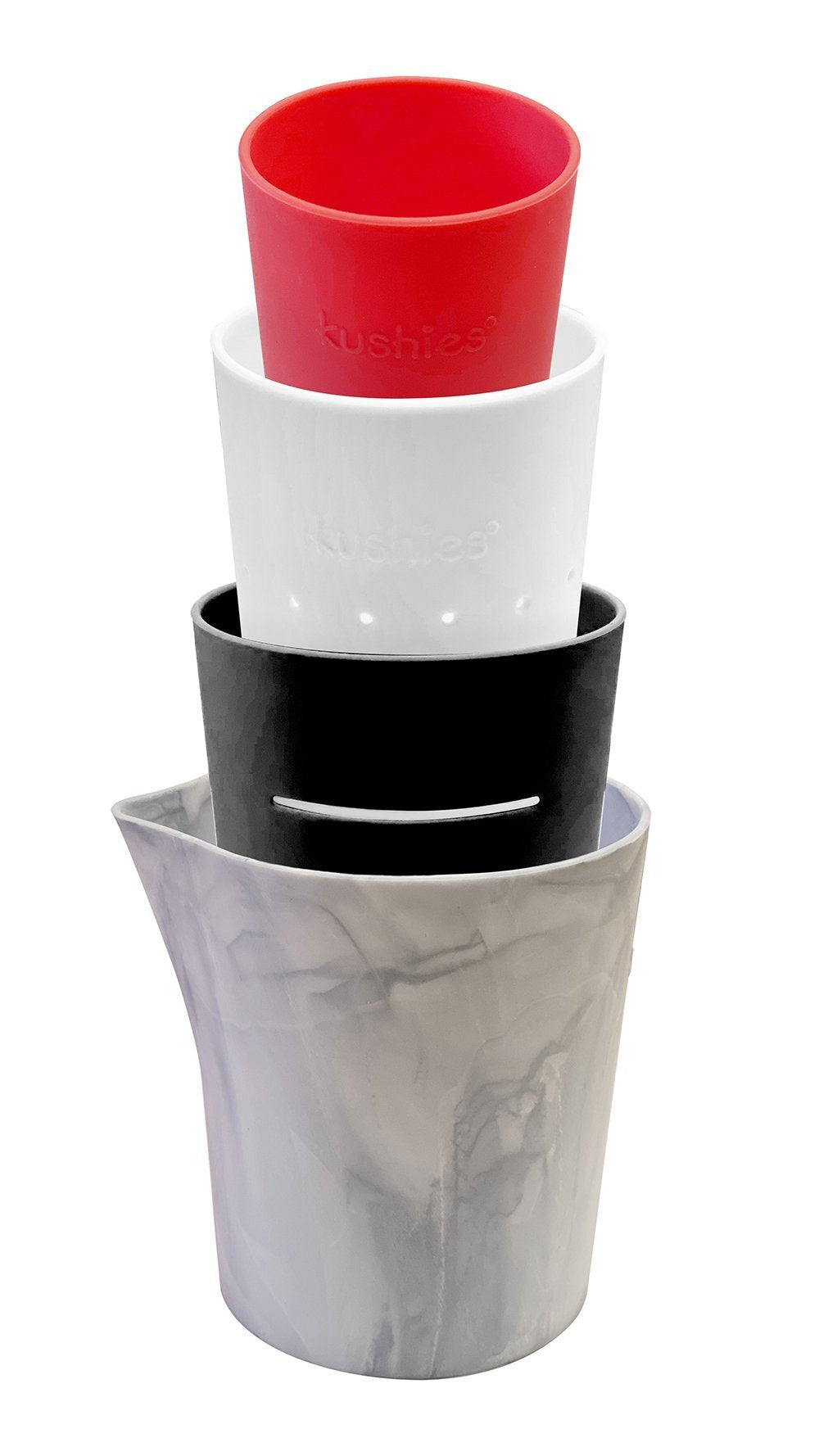 Kushies - Tasses empilables en silicones pour le bain silistack