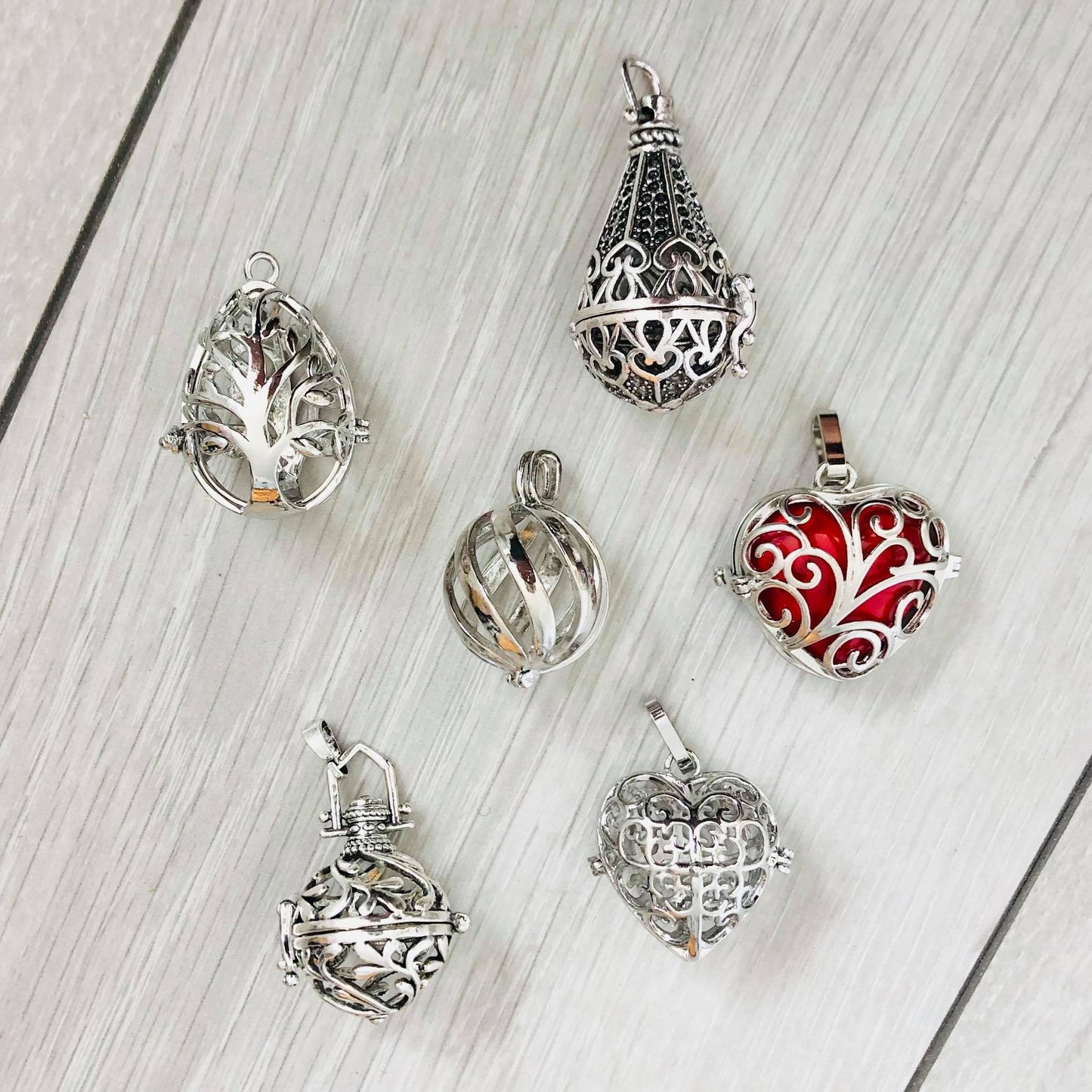 Bola de grossesse coeur rouge  -  Bijoux création doigts de fée