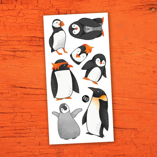 Tatouage de noël: Les charmants pingouins - Pico Tatoo