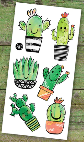 Les cactus coquins tatouage temporaire -  Pico