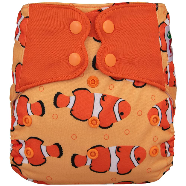 Elf  Couche lavable à poche - clown fishs