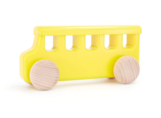 Autobus scolaire jaune en bois  -  Bajo
