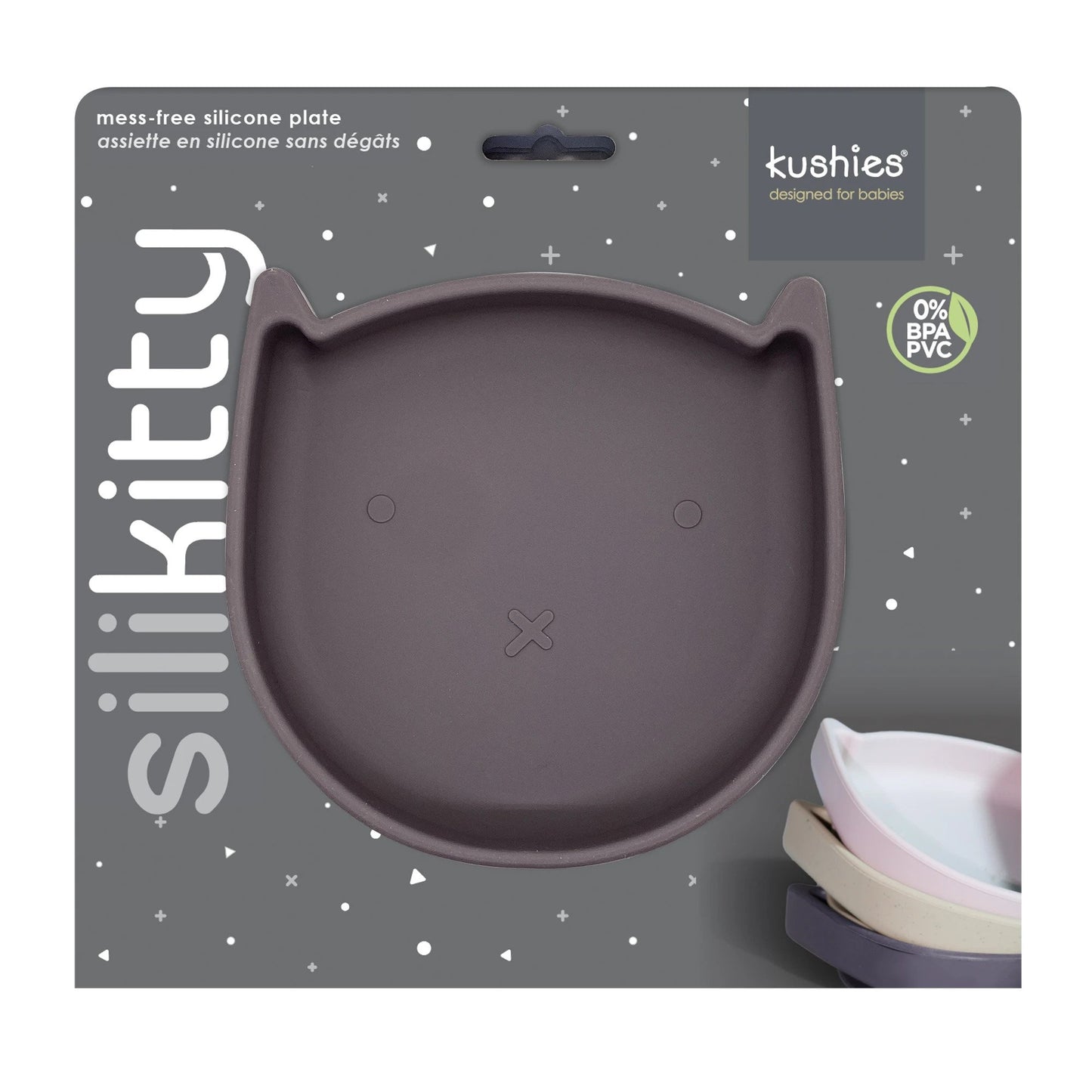 Kushies - Silikity Assiette en silicone sans dégats
