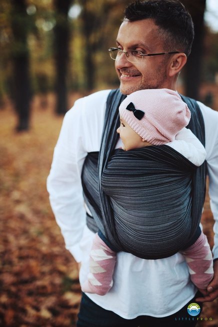 Écharpe de portage Little Frog - Hematit - taille 8 (5,6 m)