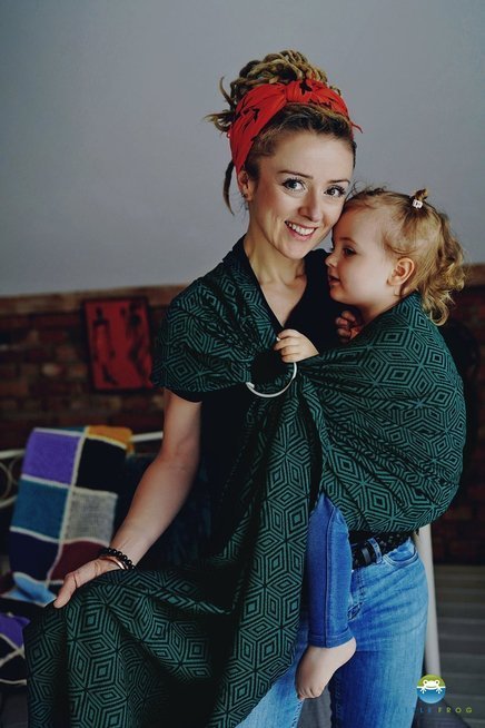 Little Frog Ring Sling - Emerald Cube - taille M (2,1 m)