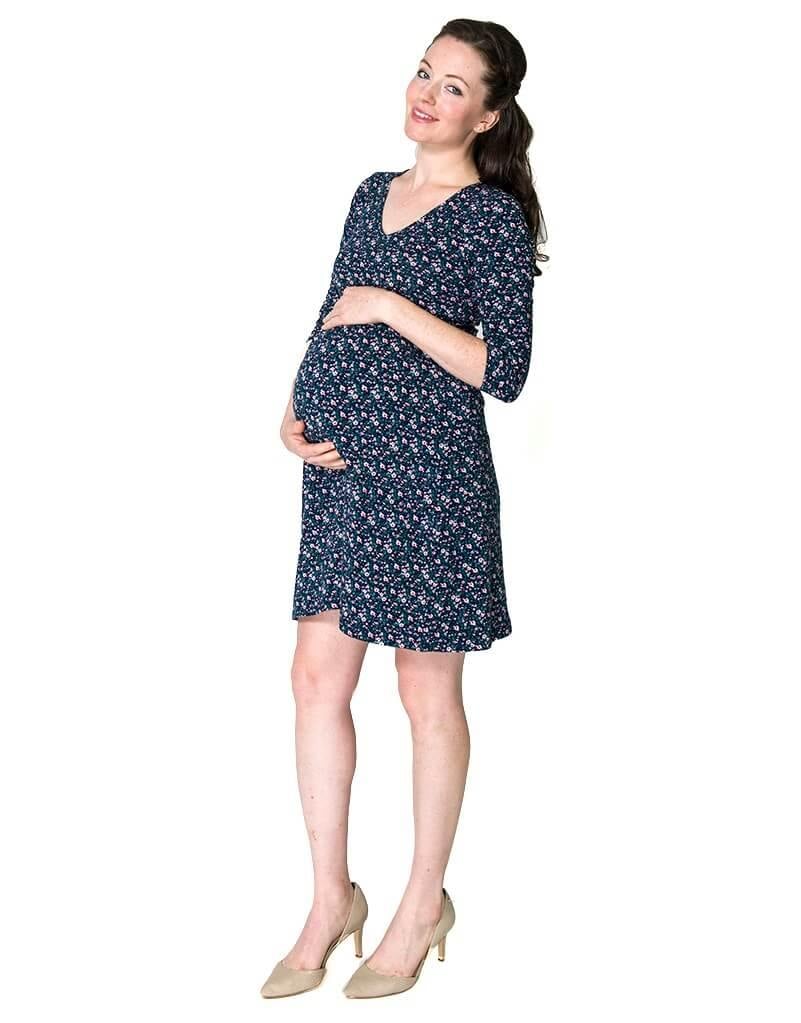 Robe d'allaitement/maternité Kate fleurie  -  Momzelle